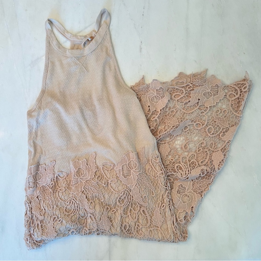 Free People Cream Crochet Dress